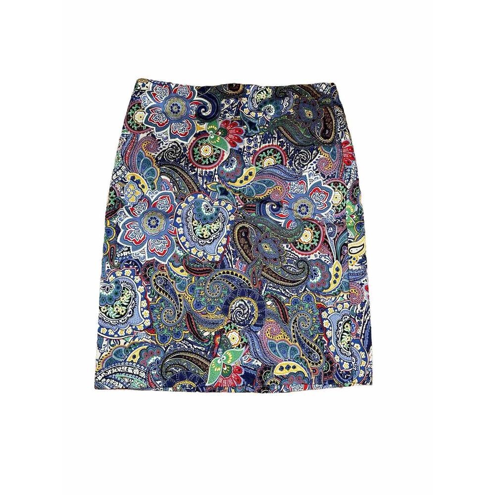 Talbots Paisley Floral Canvas A-Line Skirt. Size 10. Length 23" new w tags